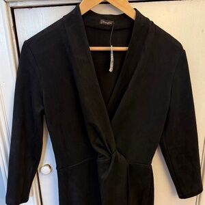 J McLaughlin Black 3/4 Wrap Dress